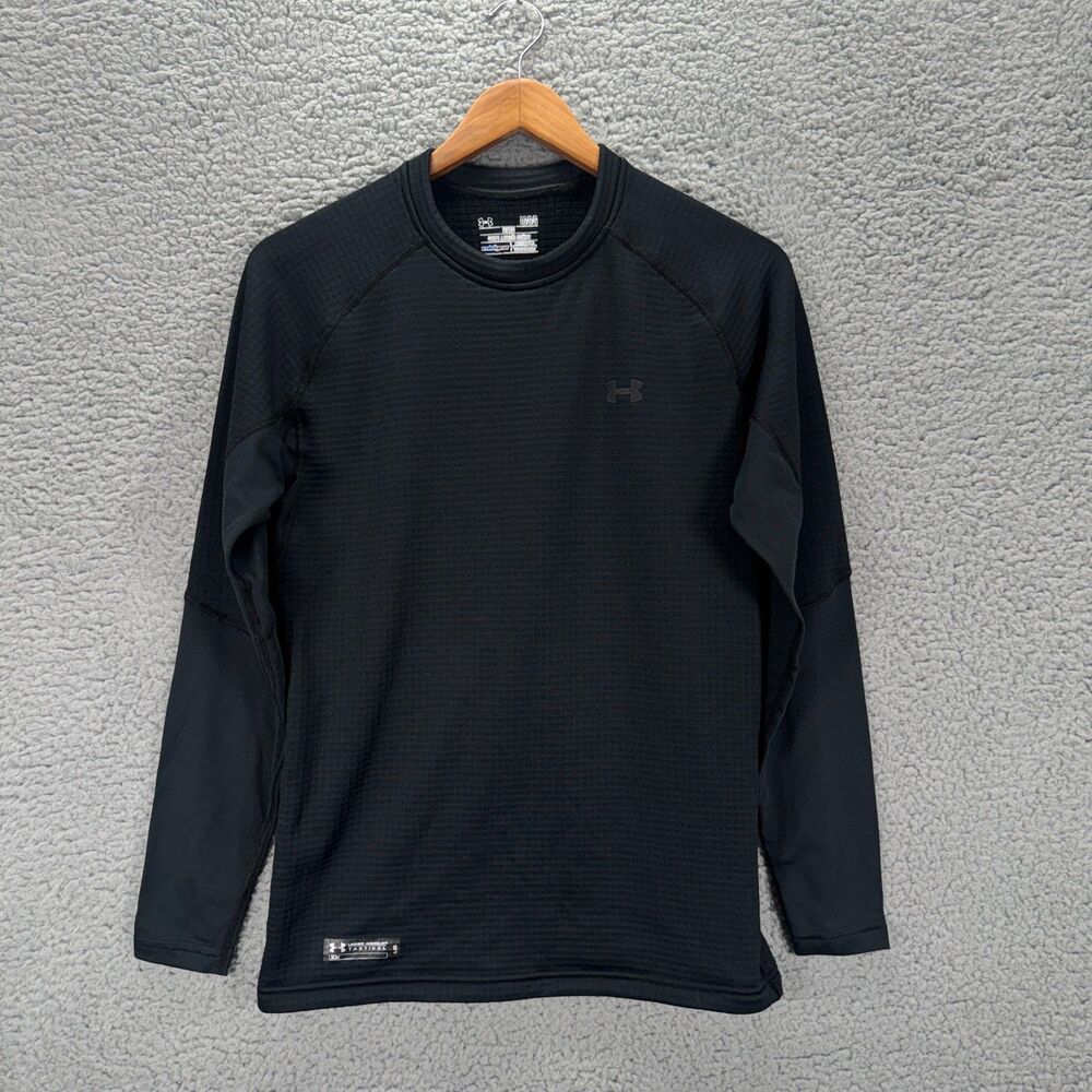 UNDER ARMOUR TACTICAL Men's Coldgear Base Layer Long Sleeve Large BLACK